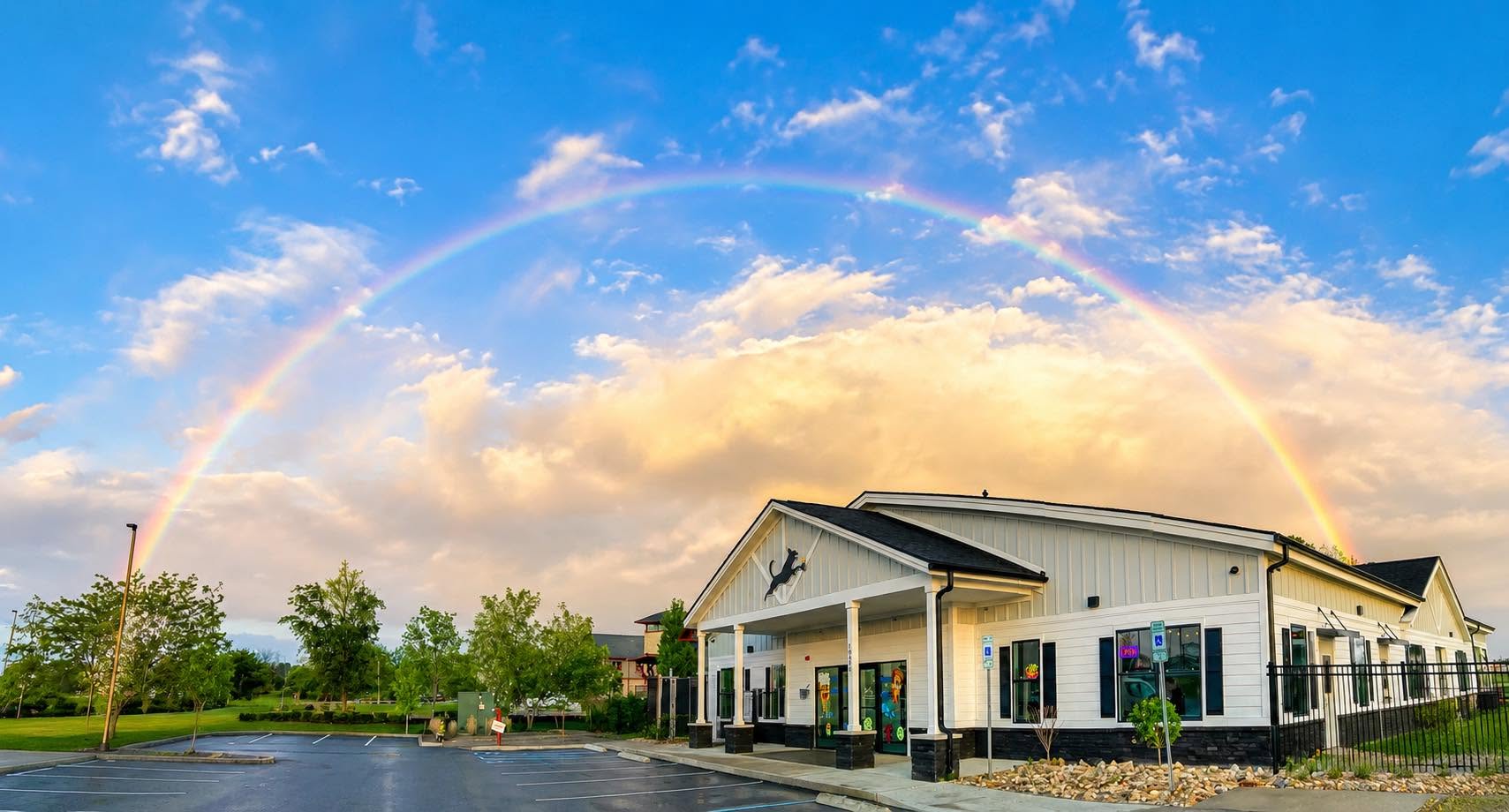Rainbow leads to wagging tails